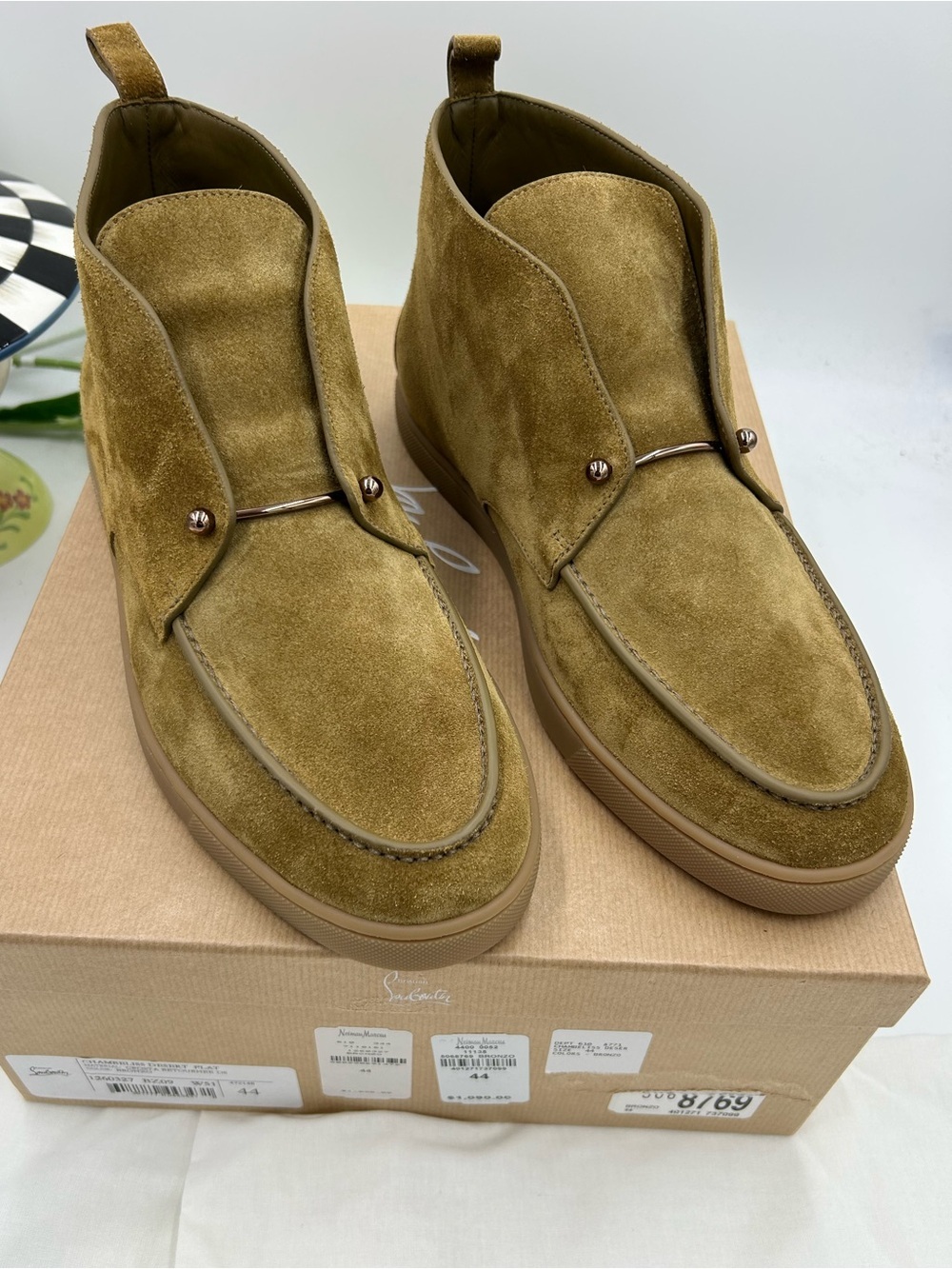 Men's Christian Louboutin CHAMBELISS suede boots size 44/11 US made in Italy